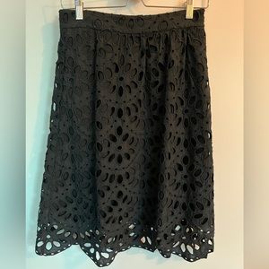 Lace Black Skirt, Ann Taylor Size 4 Petite